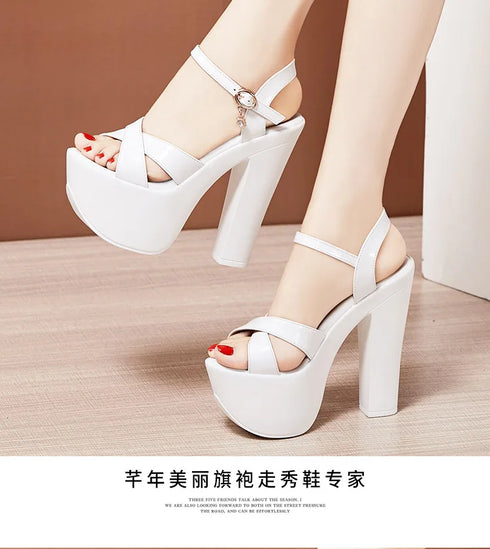 Elegant Platform Sandals for Women - Sexy High Heel Luxury Footwear